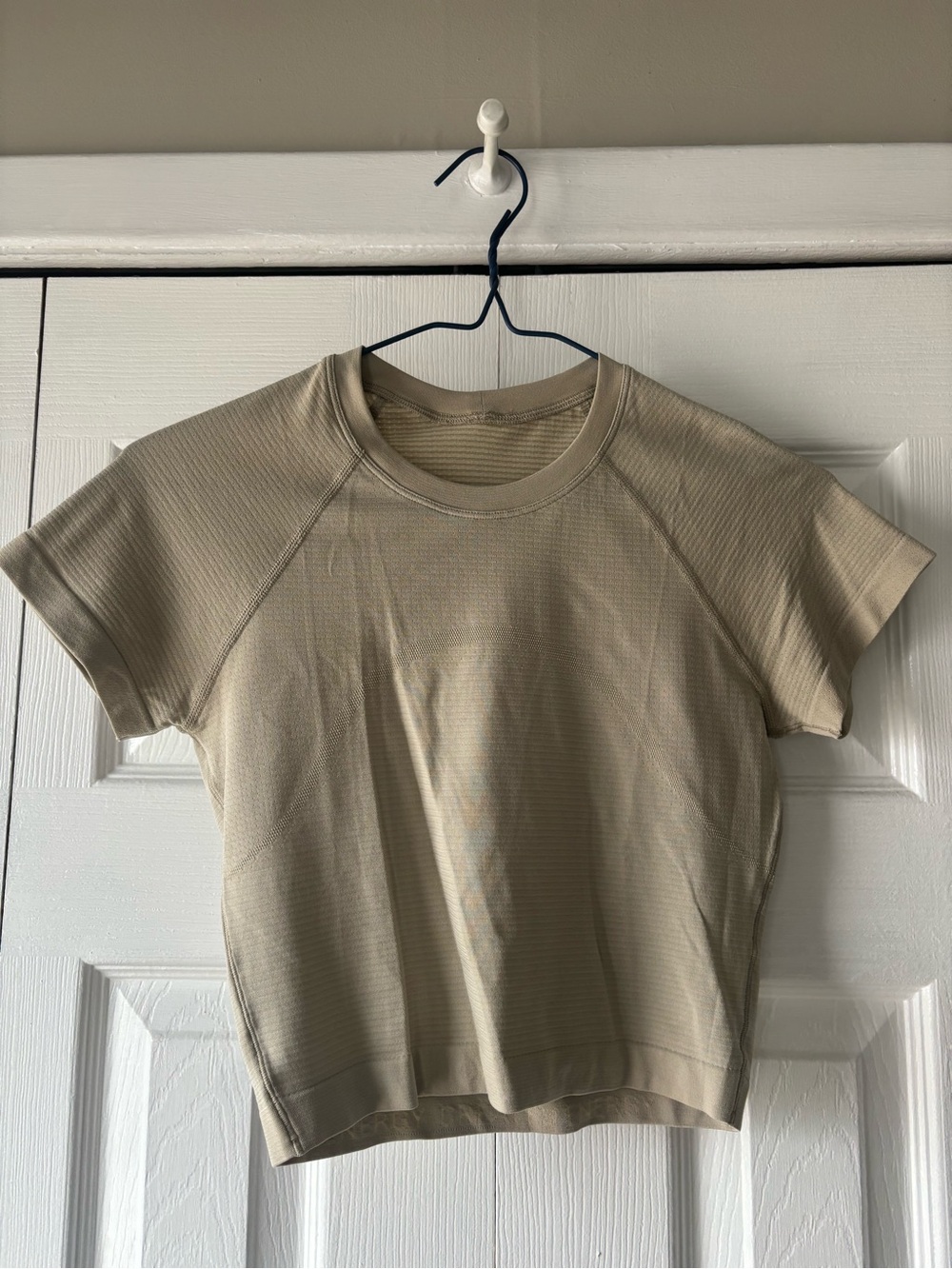 lululemon Swiftly Tech Crop Top in Beige